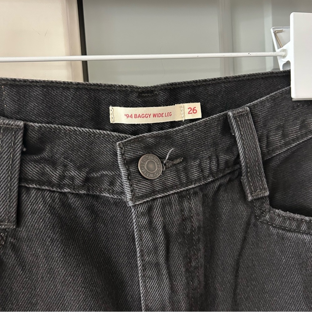Levi’s 94 Baggy Wide Leg Jeans Black - Picture 4 of 5
